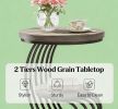 2 Tiers Couch Table,Round Side Table,End Table