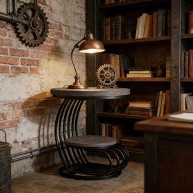 2 Tiers Couch Table,Round Side Table,End Table