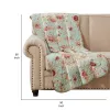 Rosle 50 x 60 Quilted Throw Blanket with Fill, Rose Flowers, Multicolor