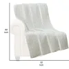 Xumi 50 x 60 Inch Quilted Throw Blanket, Channel Quilting, Antique White