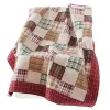 Evi 50 x 60 Inch Quilted Patchwork Throw Blanket, Soft Multicolor Cotton
