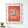 50 x 60 Inch Quilted Throw Blanket with Fill, Floral Print, Multicolor