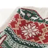 50 x 60 Inch Cotton Quilted Throw Blanket, Christmas Sweater Print, Red