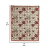 Lire 50 x 60 Inch Quilted Throw Blanket with Fill, Windflower Print, Red