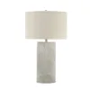 Bard 30 Inch Table Lamp, Accent Cylindrical Base, Ivory Oval Fabric Shade