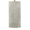 Bard 30 Inch Table Lamp, Accent Cylindrical Base, Ivory Oval Fabric Shade