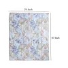 Heli 50x60 Quilted Throw Blanket, Blue Pink, Khaki Tropical Print
