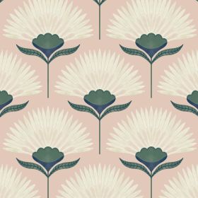 Vintage Wallpaper Peel and Stick Botanical Contact Paper Boho Wall Paper Pink Removable Self Adhesive Bathroom Bedroom Eco-Friendly Thicken 17.3"
