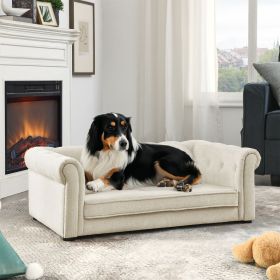 Elegant Rectangle Pet Bed for Medium and Large Dogs, Durable Elevated Dog Sofa Bed, Comfortable Dog Couch, Modern and Stylish Dog Sofa for Large