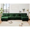 Free Combination Modular Sectional Sofa,U Shaped Couch For Living Room, 4-Seater Comfy Cloud Couch With 2 Ottomans, Chenille