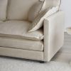 Mid-Century Modern Couch 3-Seater Sofa With 2 Armrest Pillows And 3 Toss Pillows, Couch For Living Room  Chenille