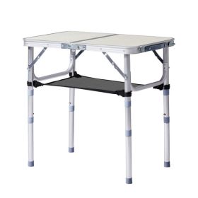 Outdoor Folding Camping Table, 2ft Portable Pinic Table with 3 Adjustable Height (Color: White, size: 2Ft)